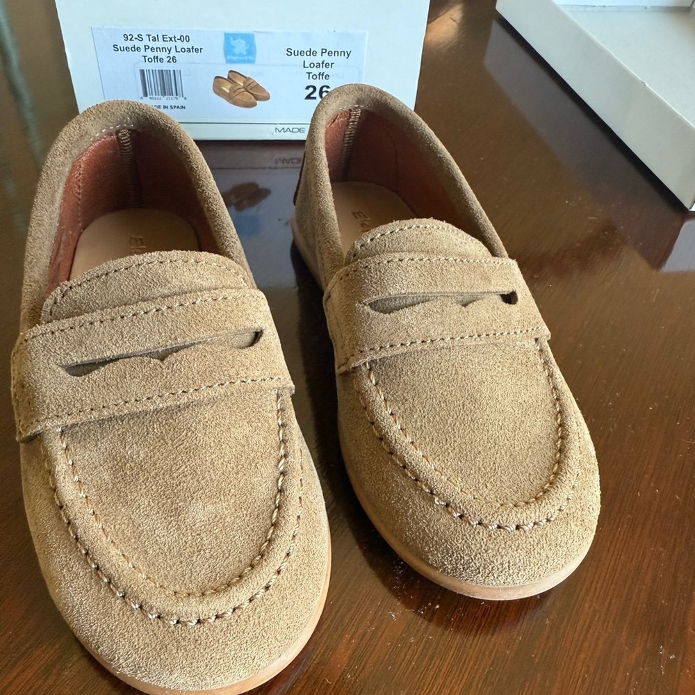 NEW Elephantito suede penny loafers